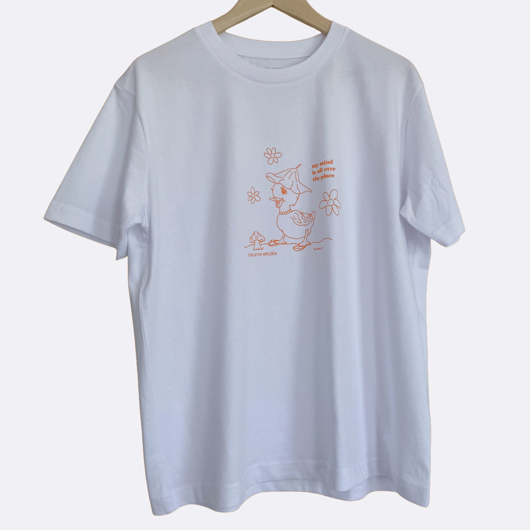Hola Amor Estudios T-Shirt "Duck Shirt" Weiß Orange