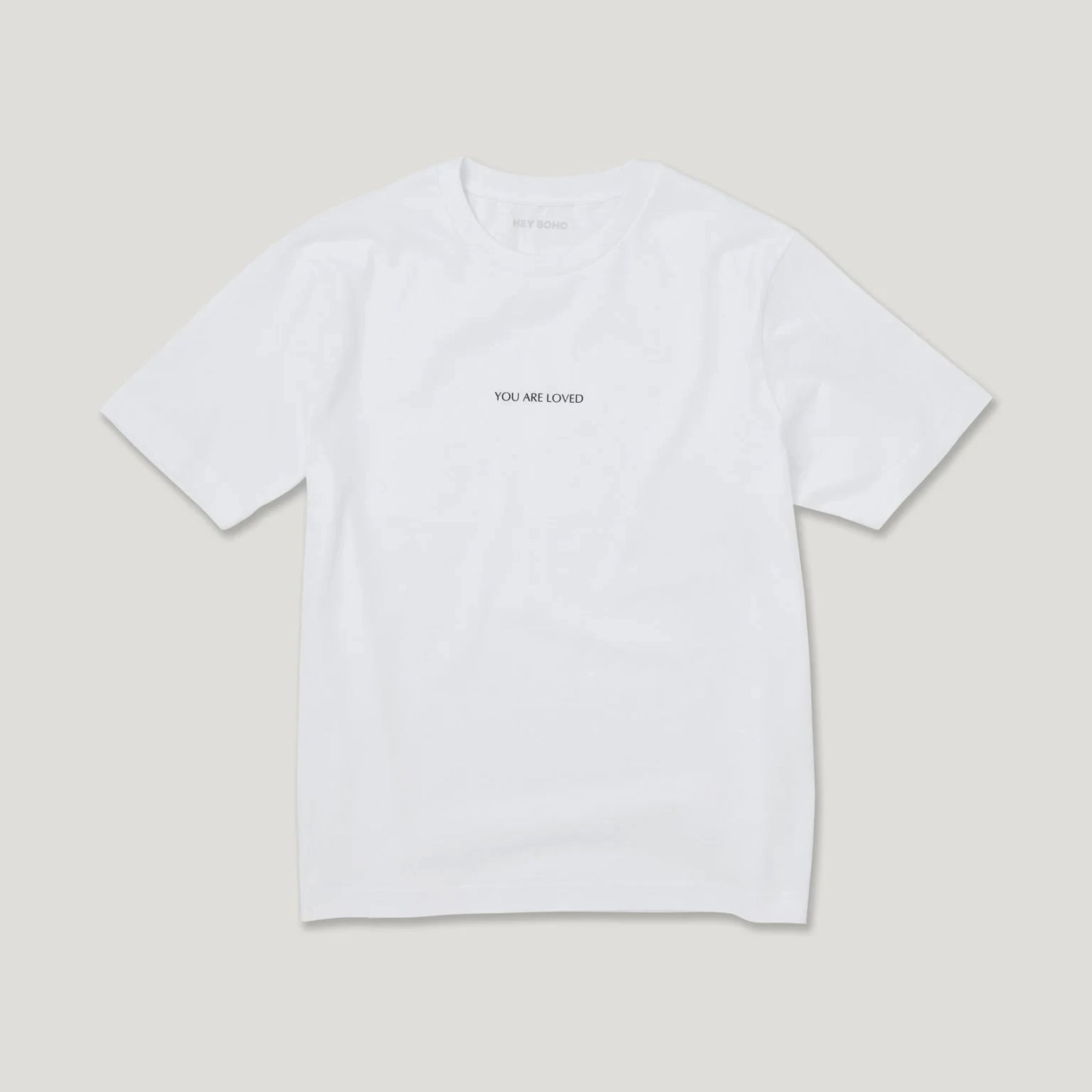 hey soho T-Shirt "You are loved" Weiß