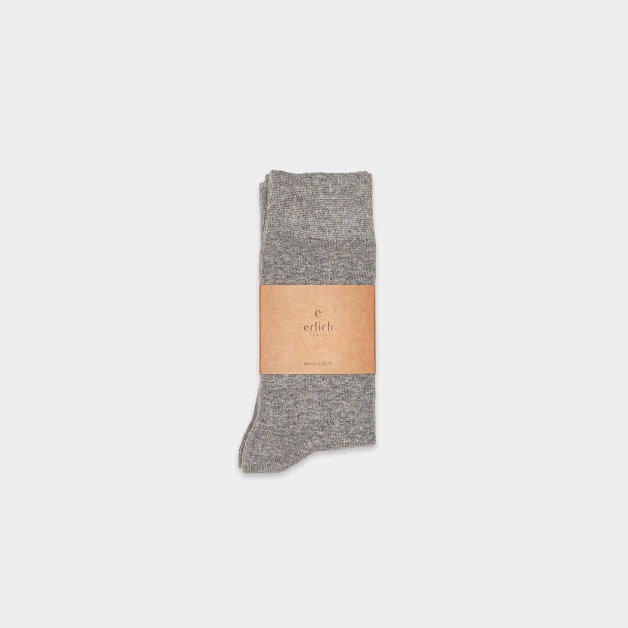 erlich textil Socken 3er Set "Maxi" Hellgrau-Melange