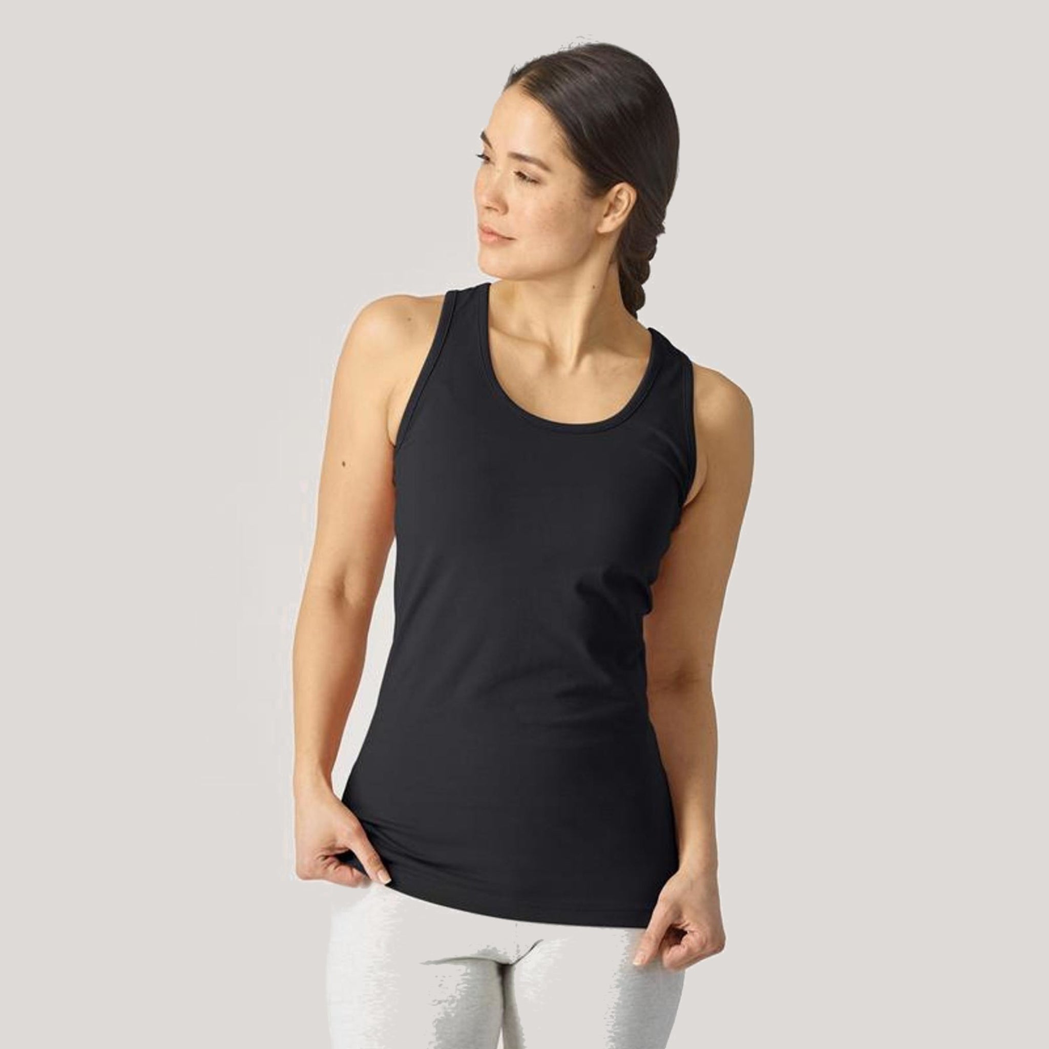 Lotuscrafts Organic Womens Racerback Tank Top Schwarz