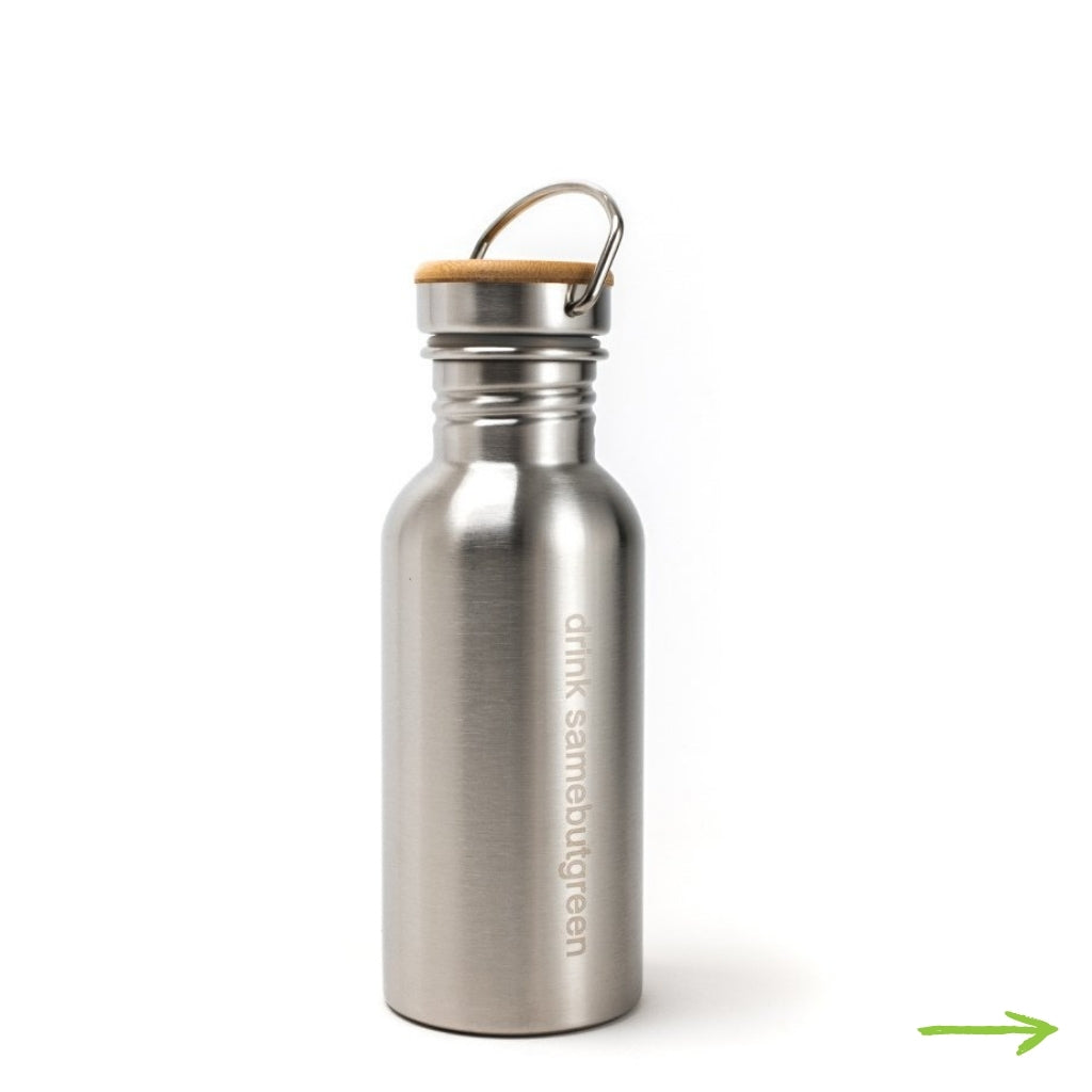 samebutgreen Trinkflasche aus Edelstahl 0,5L Bambus