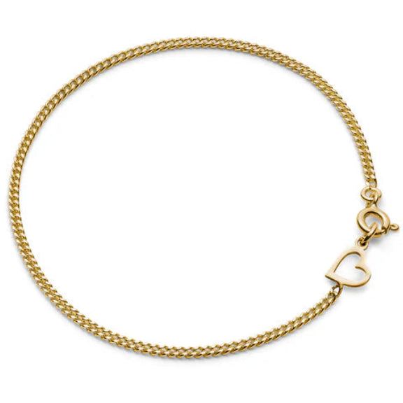 Jukserei Armband "Heart" Gold Länge: 17.5 cm