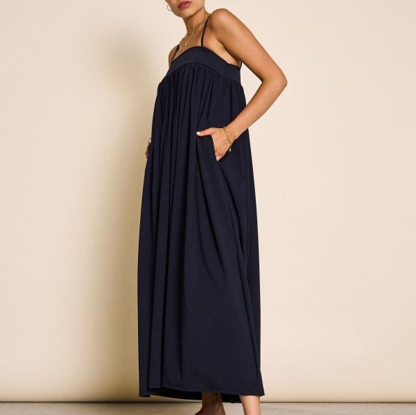 JAN N JUNE Damen Midi Kleid "AMORA" M Schwarz