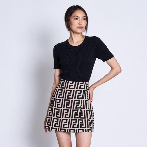 JAN N JUNE Damen Minirock "FILIA" Meander Print
