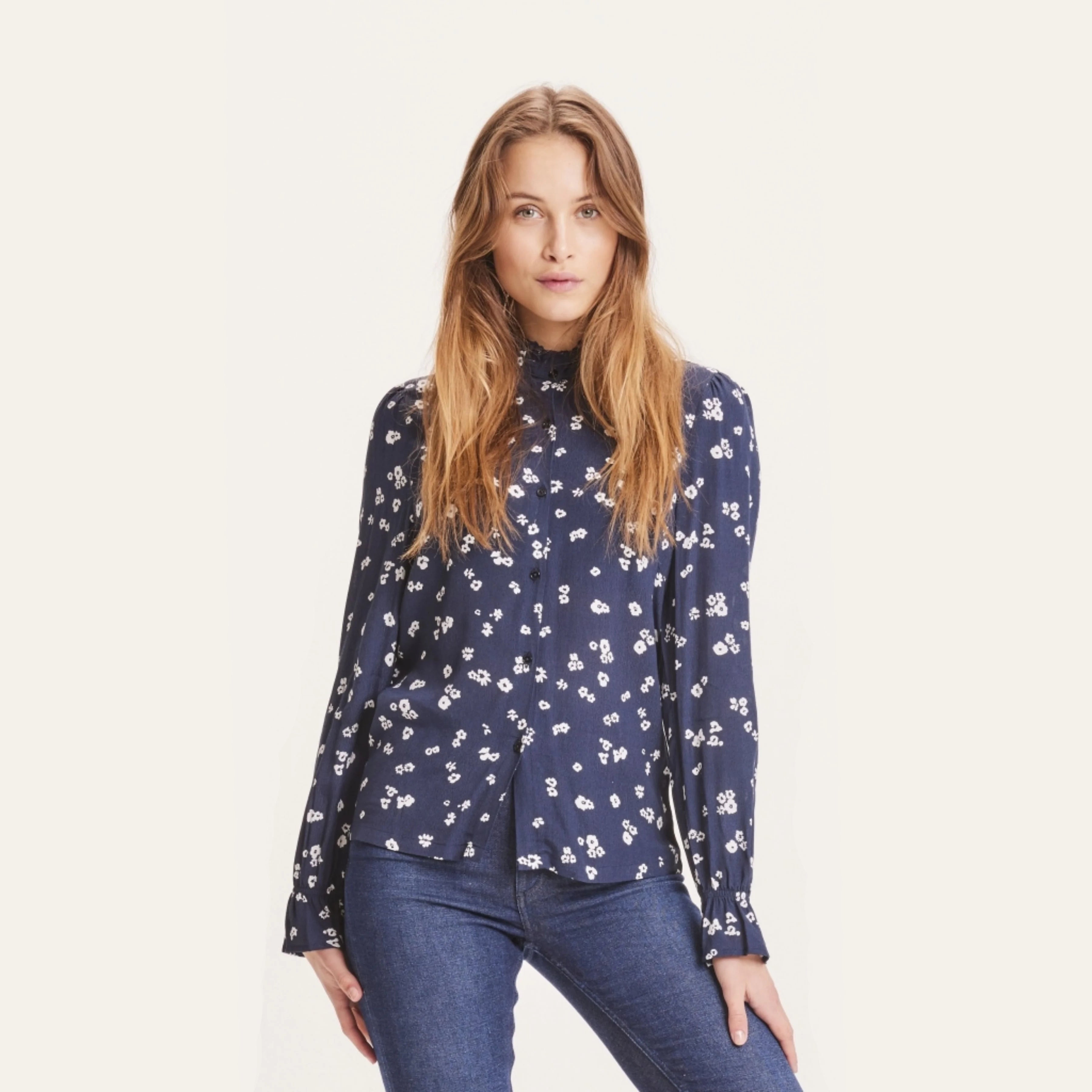 KnowledgeCotton Apparel Bluse "Veronica" Flower Print