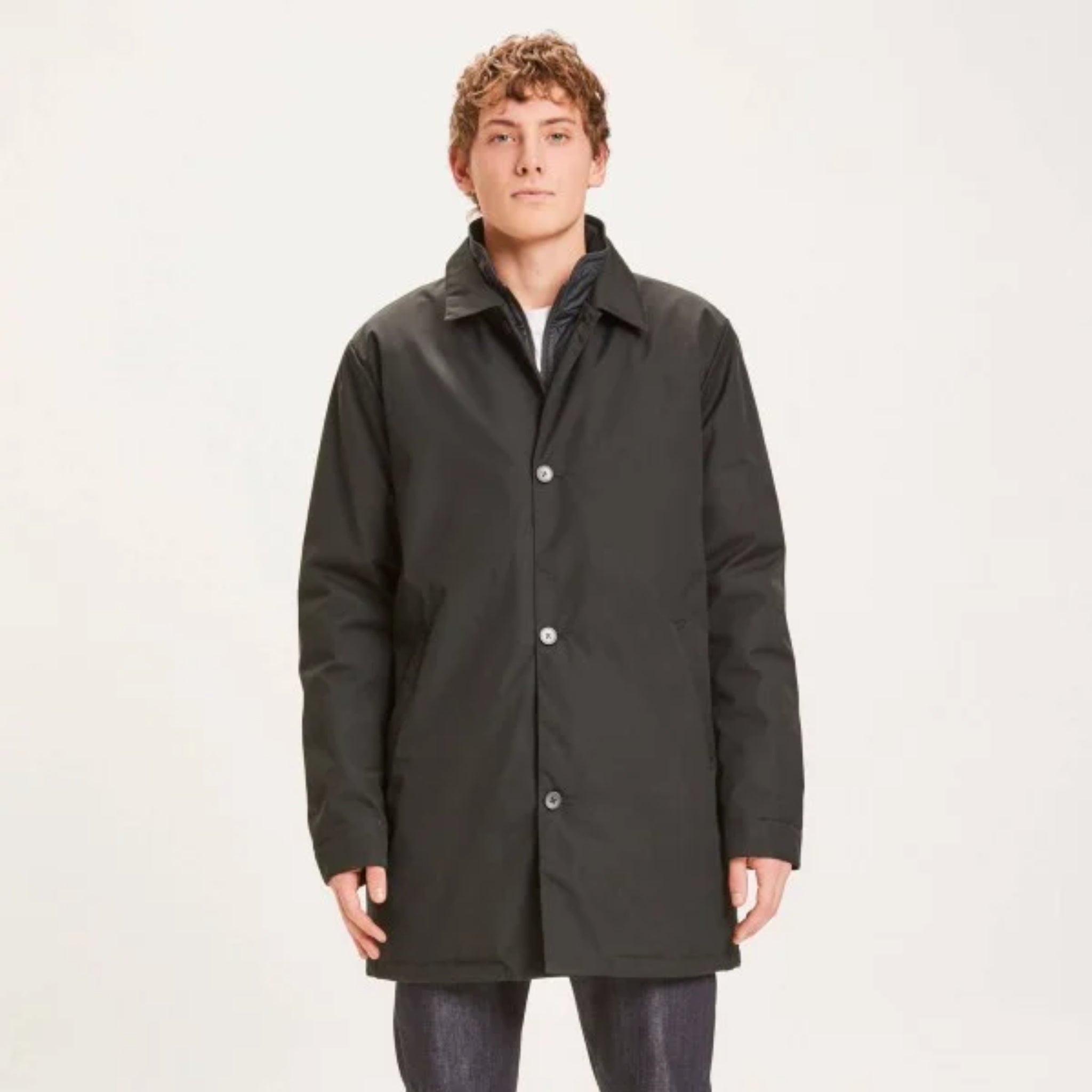 KnowledgeCotton Apparel Herrenjacke "Arctic Canvas" L Schwarz