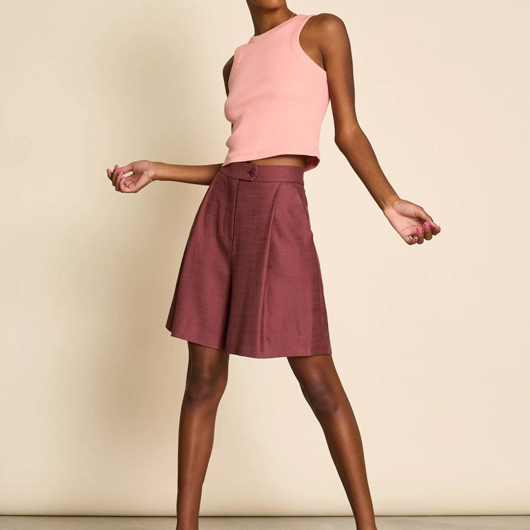 JAN N JUNE Damen Shorts "Benita" Marsala