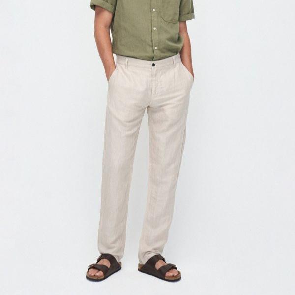 KUYICHI Herren Chino "Darren" 33 30 Light Sand Melange