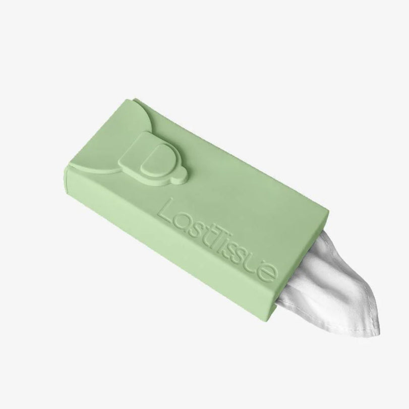 LastObject Stofftaschentücher + Box aus Silikon "LastTissue" Green