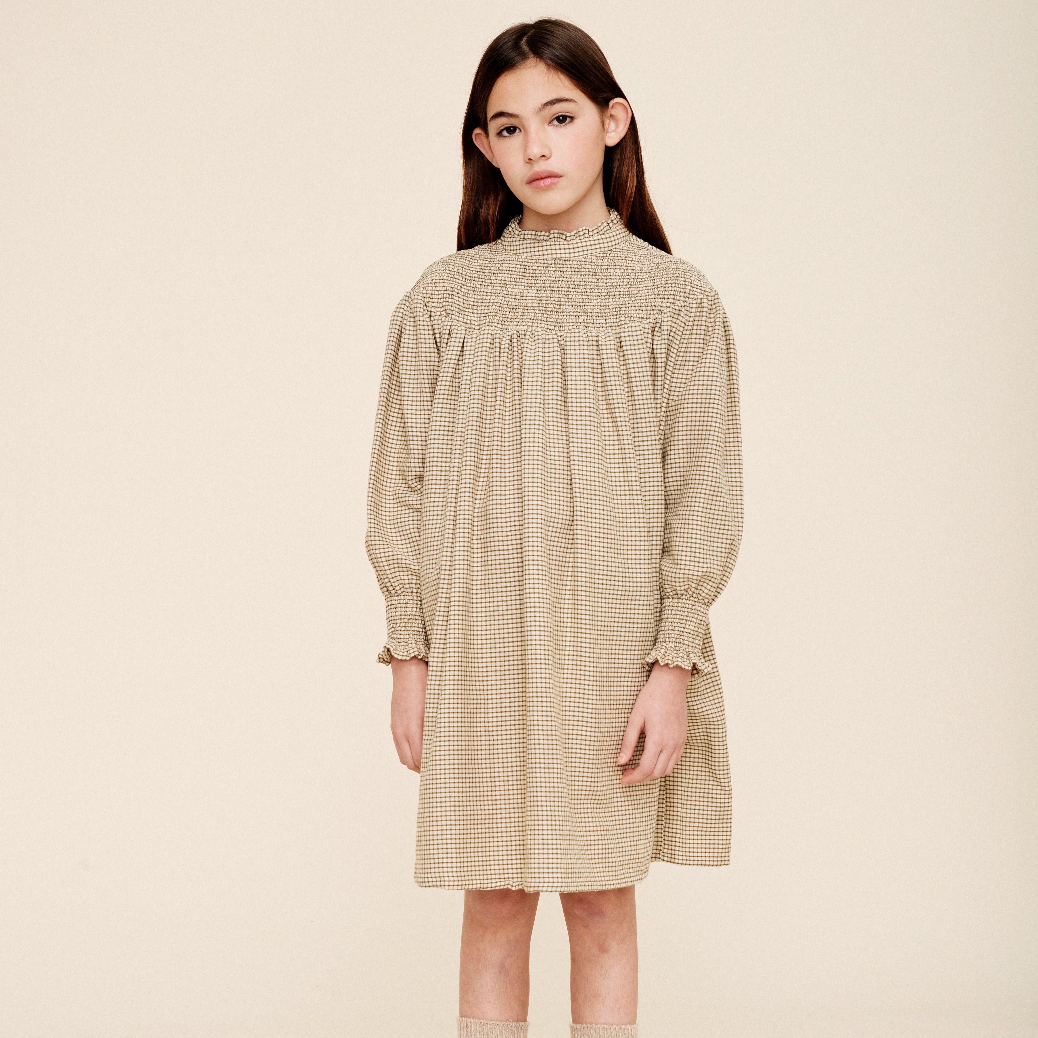 LiiLU Smocked Karo Kleid