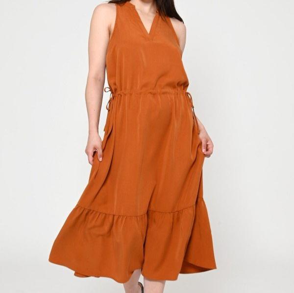 Lovjoi Damen Maxikleid "Ramaria" XL Dark Amber