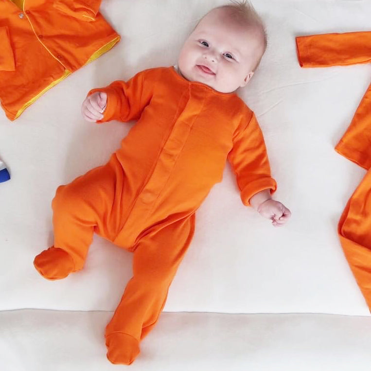 KIDential Strampler mit Fuß Goldfish Orange