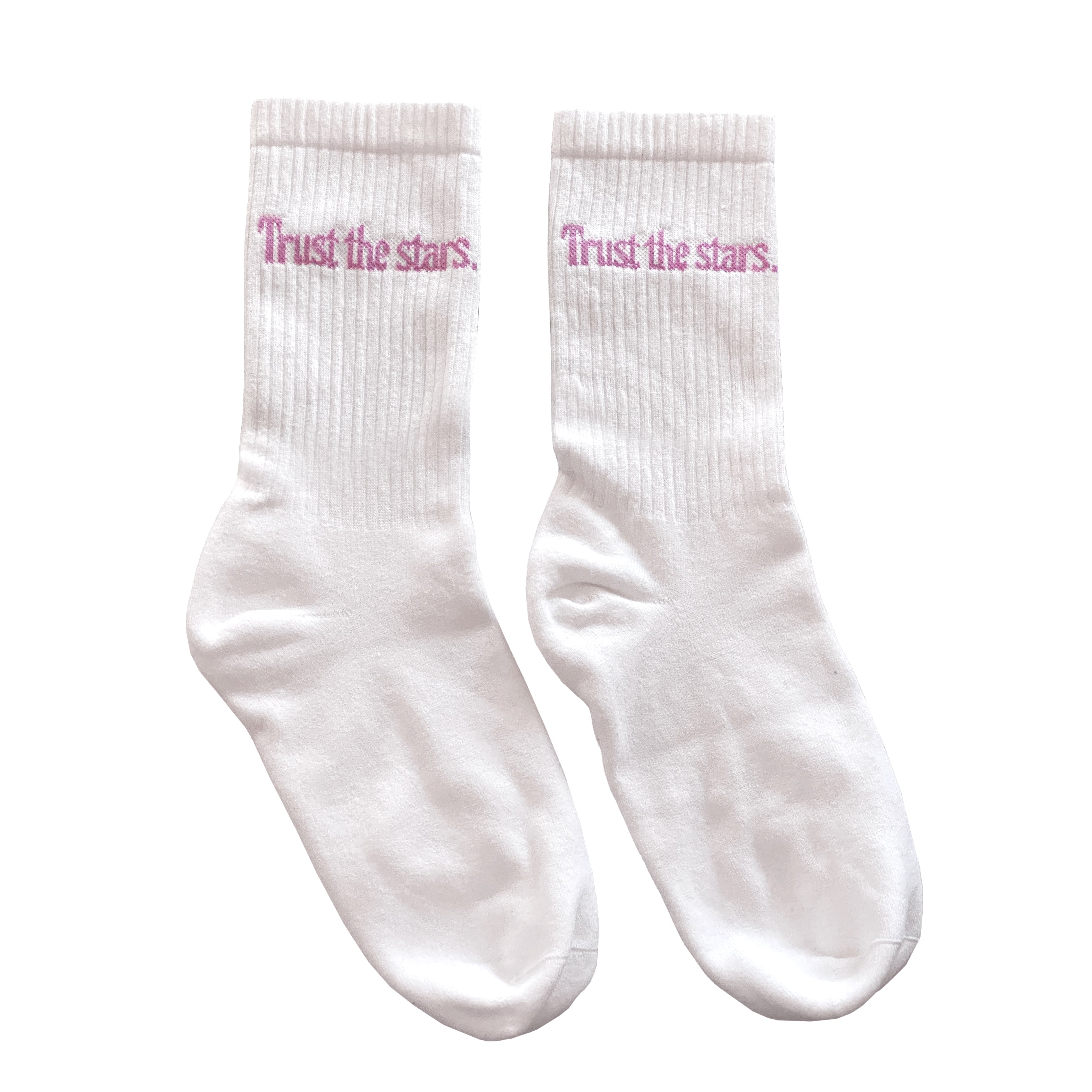Navucko Socken "Trust the stars" Weiß Lila