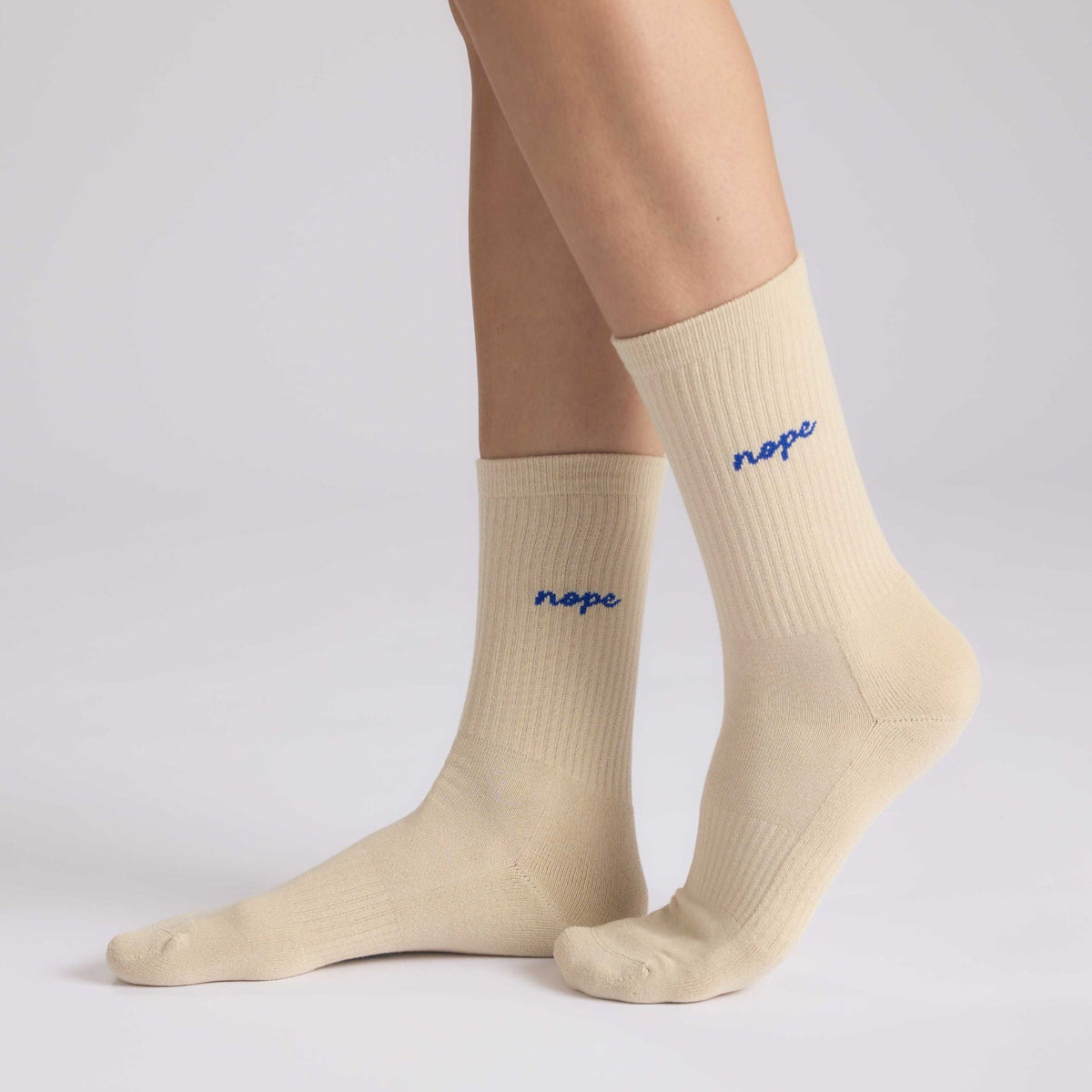 No Bad Days Club Tennissocken "NOPE" Beige