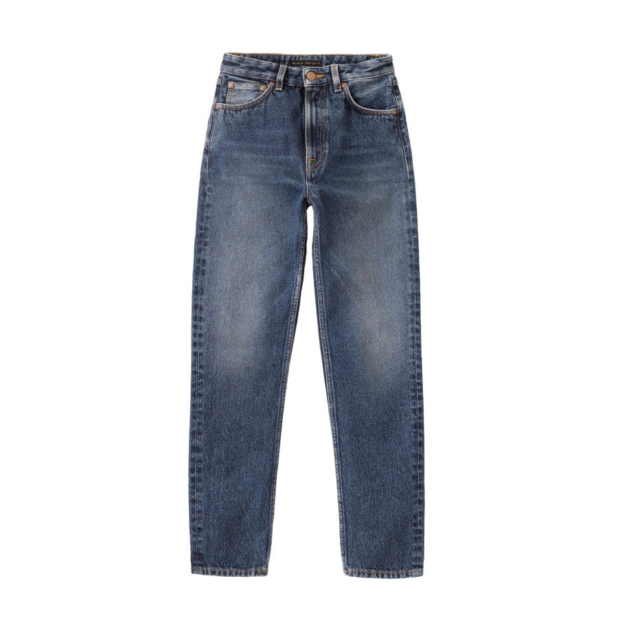 Nudie Jeans Jeans "Breezy Britt Mali Bloom" Blau