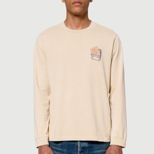 Nudie Jeans Herren Sweatshirt "Rudi" L Dance Cream