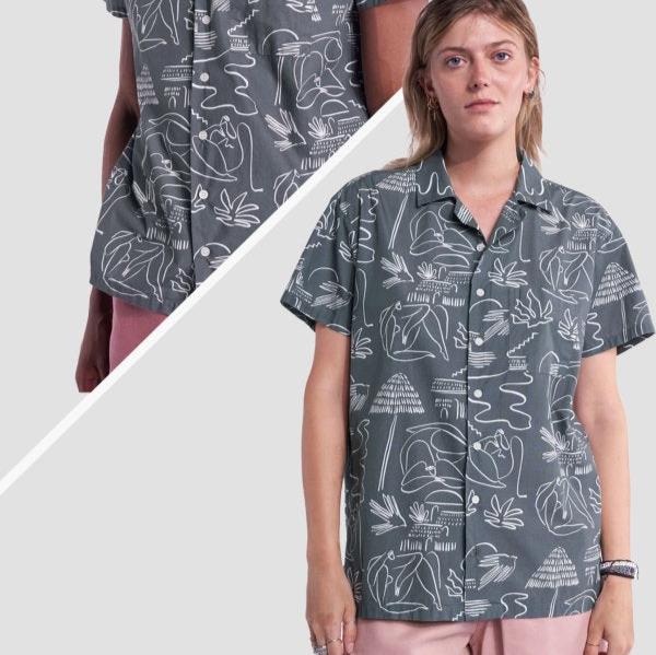 OLOW Damen Hemd "Karukera" Motif