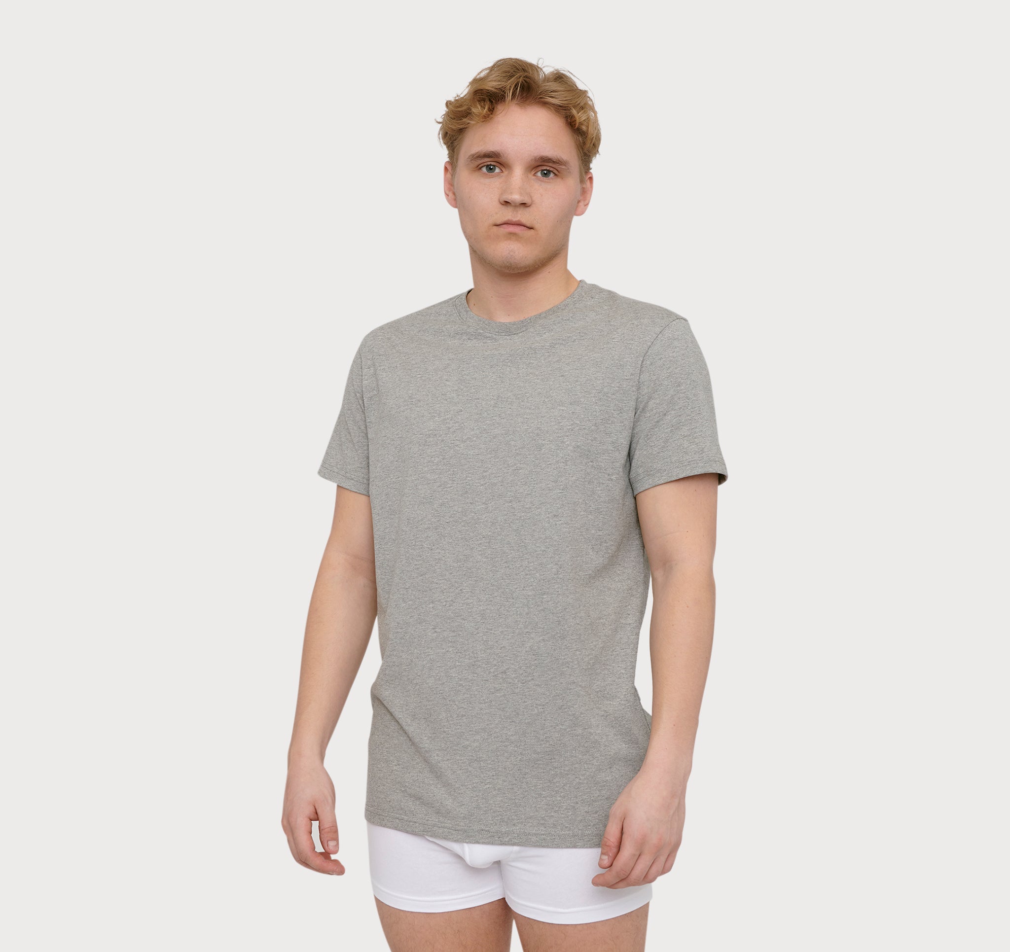 Organic Basics Organic Cotton Stretch Tee Grau