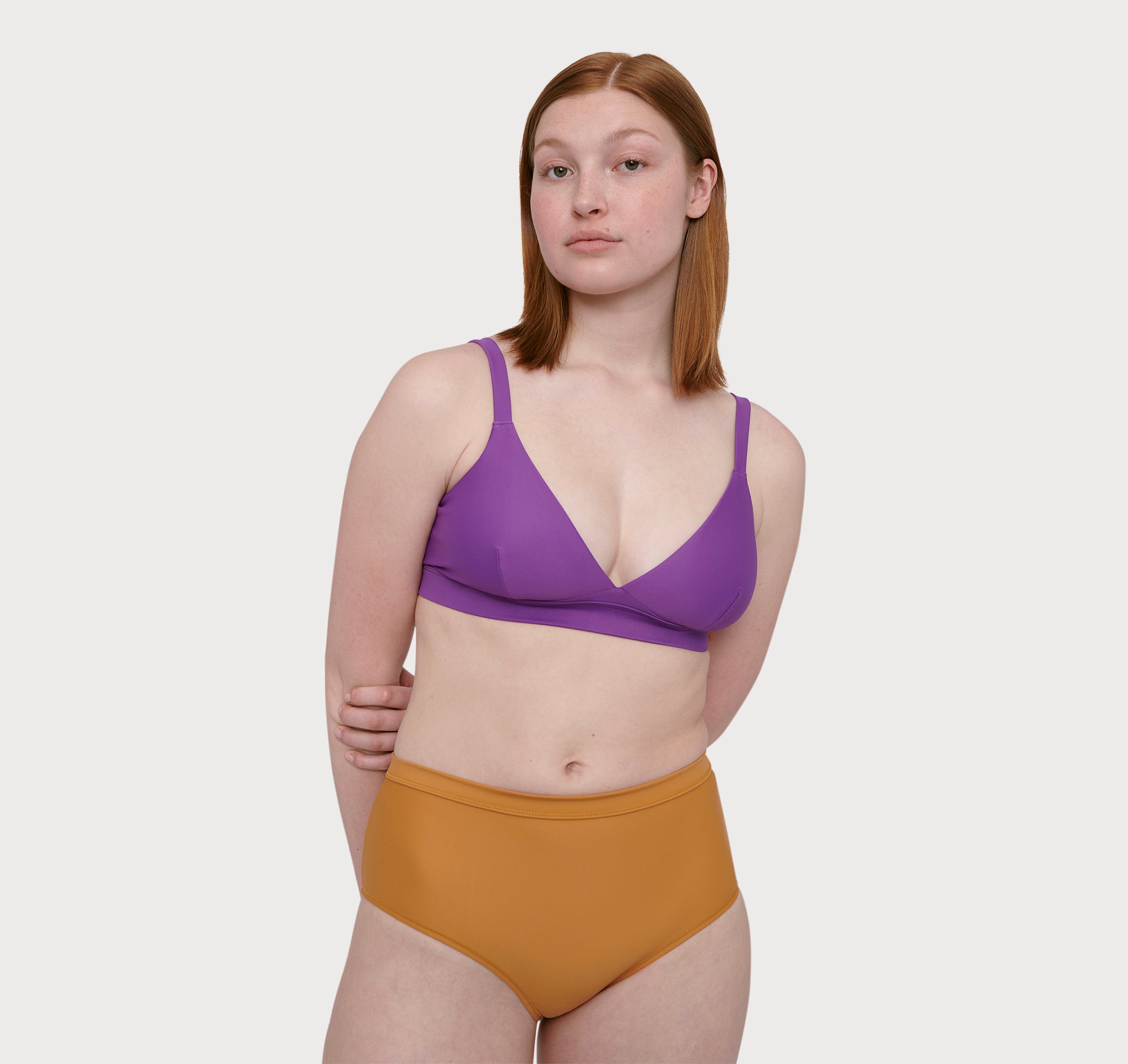 Organic Basics Re-Swim Bikini Top Violet