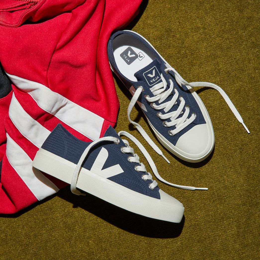 VEJA Vegane Damen Sneaker "Wata II Low Ripstop" Blau (Nautico Pierre)