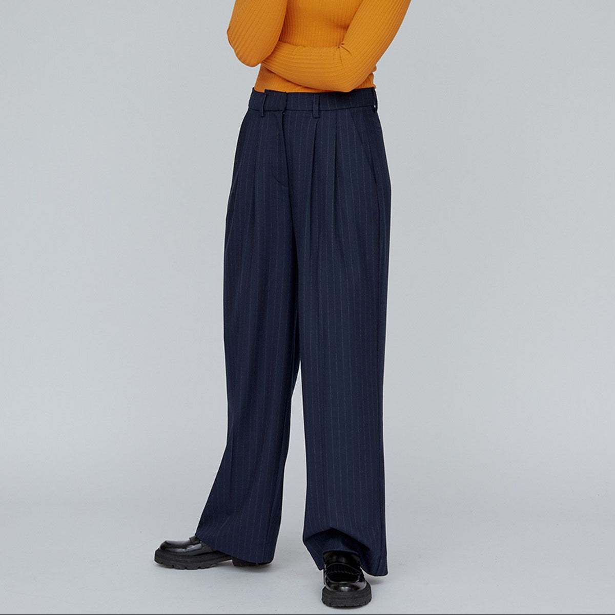 Basic Apparel Anzughose - Marjorie Pants - aus recyceltem Polyester L Blau (Sky Captain)