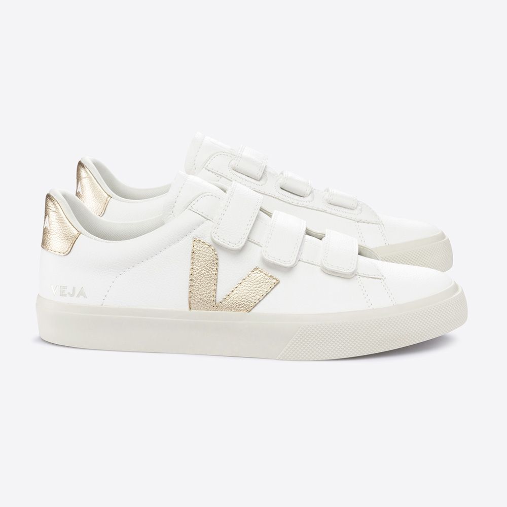VEJA Damen Sneaker "RECIFE LOGO CHROMEFREE" Weiß (Extra White Platine)