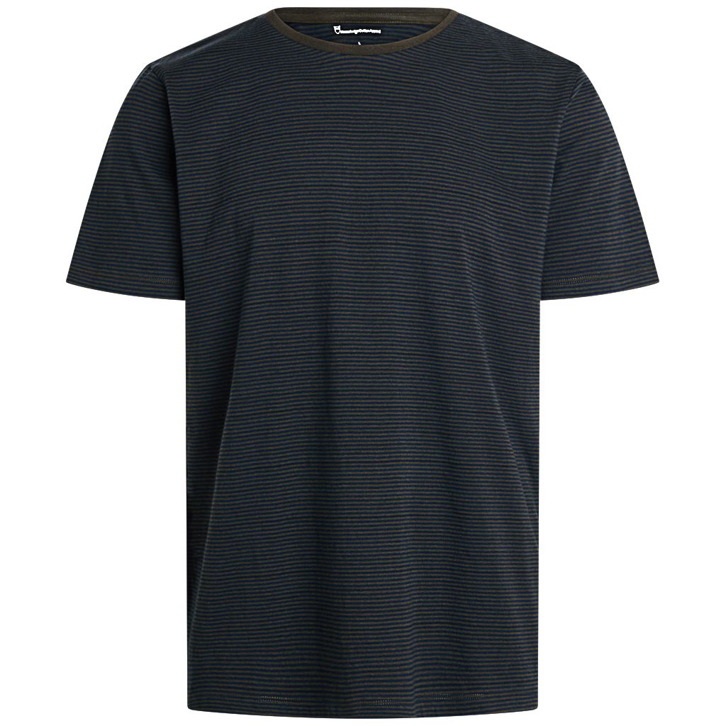 KnowledgeCotton Apparel Basic T-Shirt "ALDER" XL Grün (Forrest Night)