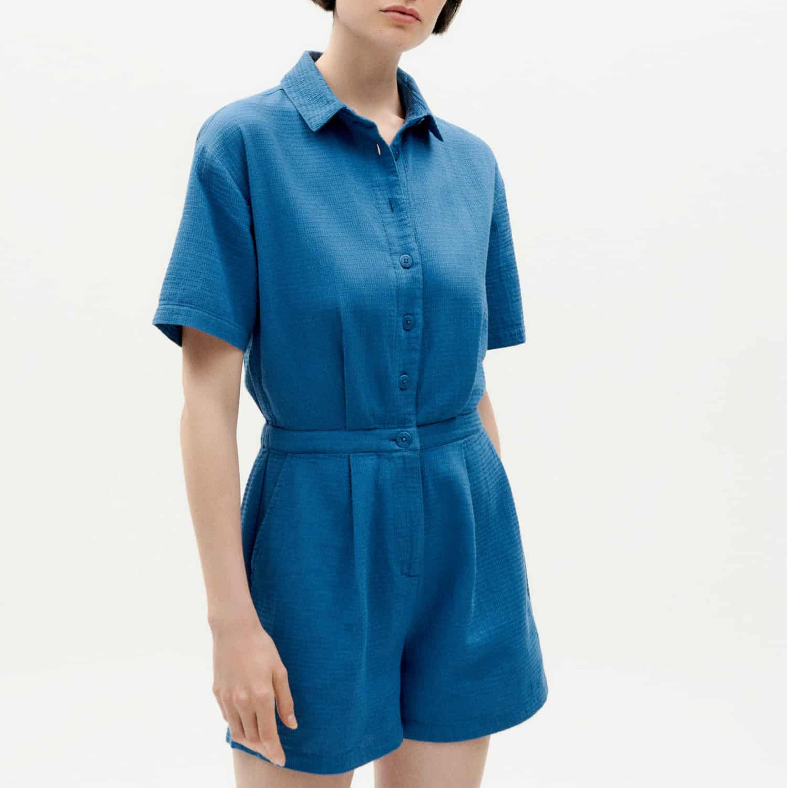 Thinking Mu Jumpsuit "Agata" Blau (Dark Heritage)