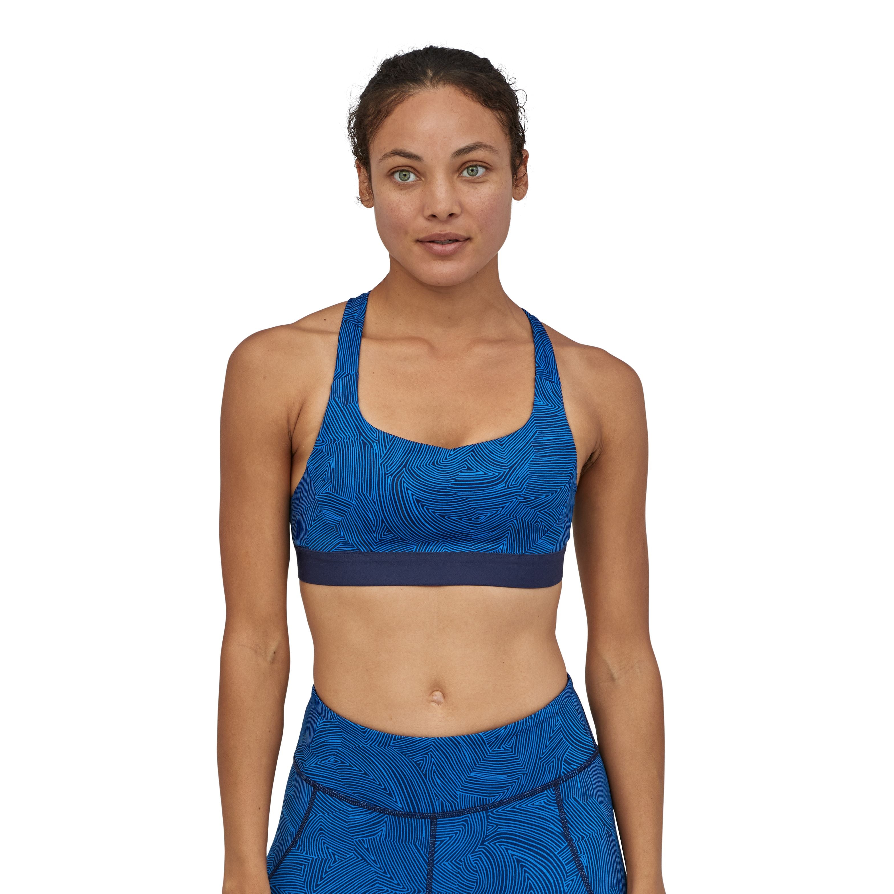 Patagonia Sport BH "Switchback Sports Bra" XS Blau (Terraced Fields: Bayou Blue)