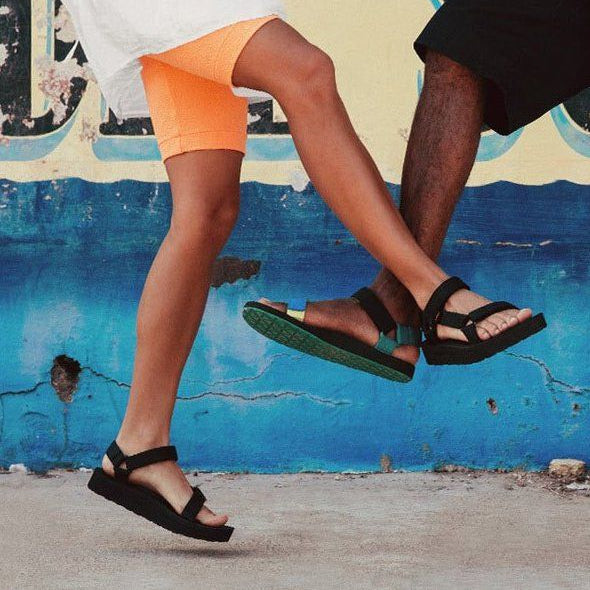 TEVA Vegane Damen Plateau Sandalen "Midform Universal" Schwarz (Black)