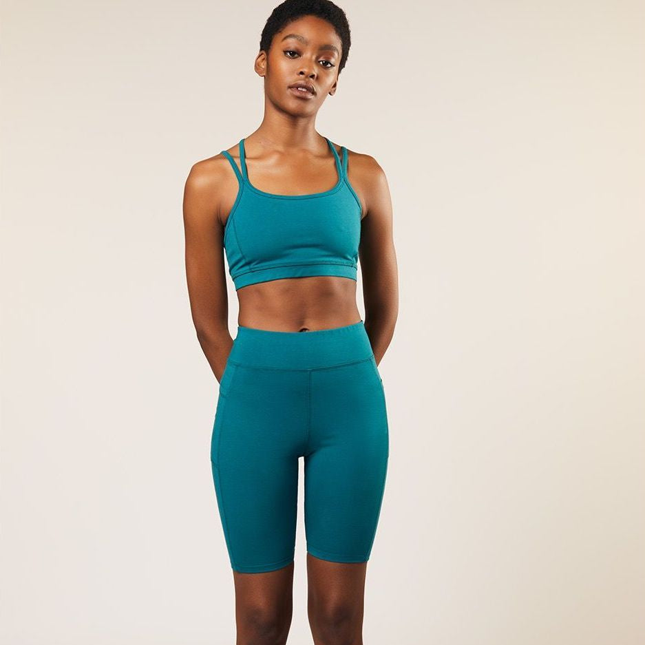 People Tree Yoga Y-Back Crop Top