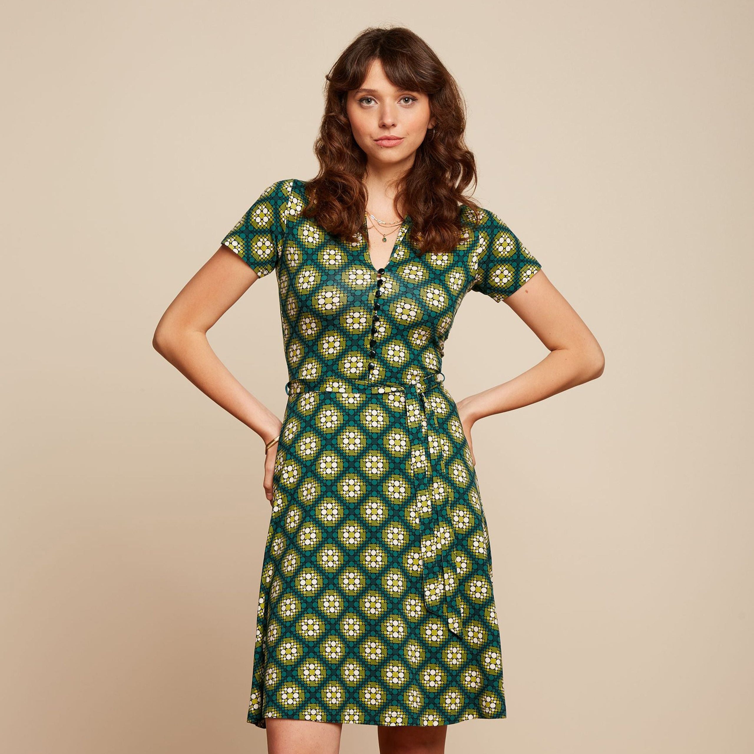 King Louie Emmy Dress "Kirby" XS Grün (Para Green)