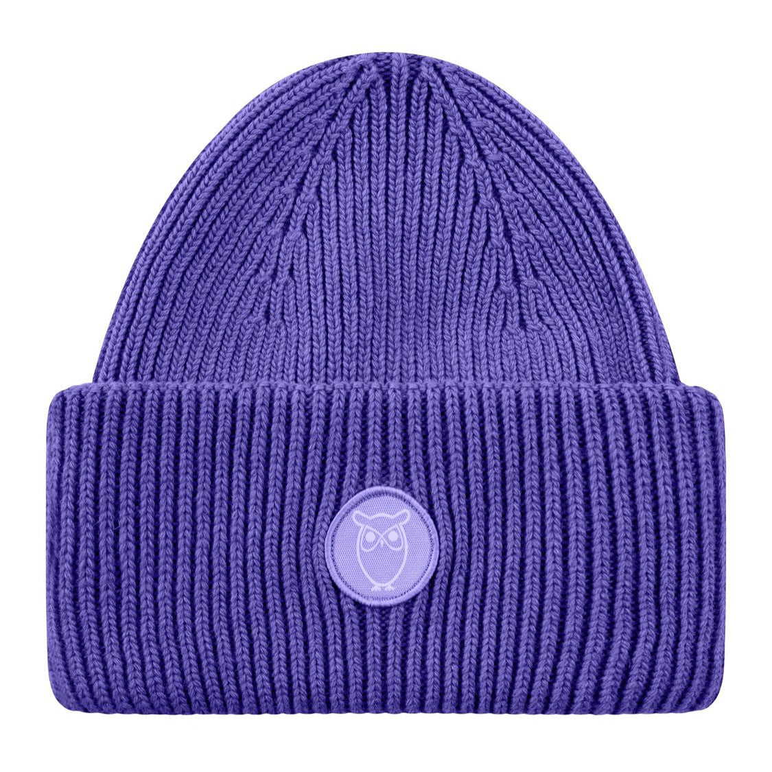 KnowledgeCotton Apparel Merino Woll-Mütze One size Lila (Deep Purple)