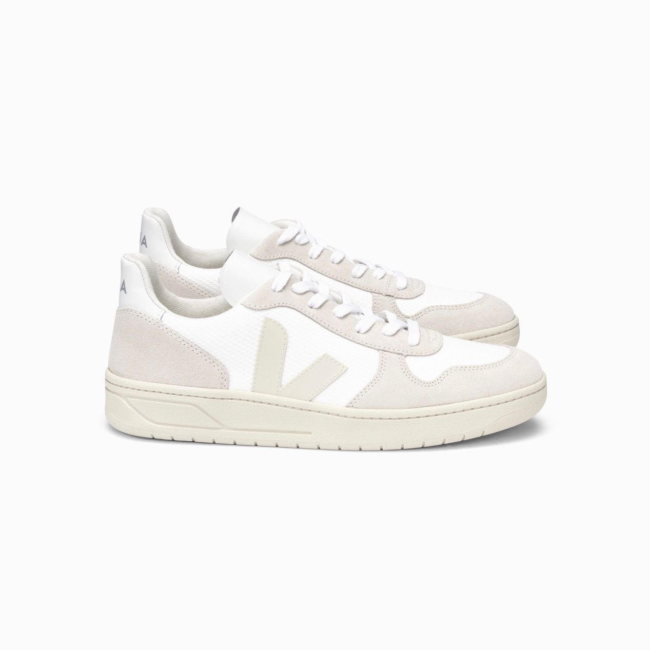 VEJA Herren Sneaker "V-10 B-Mesh" Weiß (White Natural Pierre)