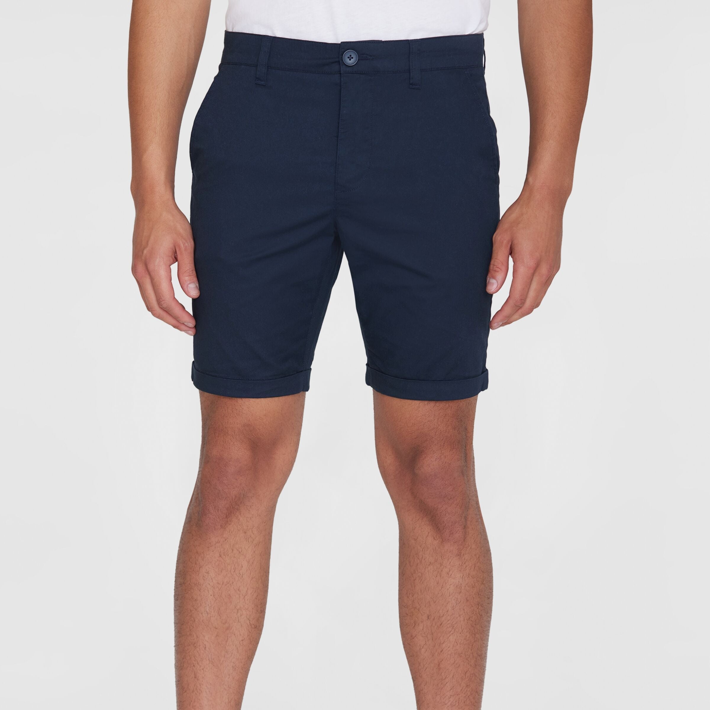 KnowledgeCotton Apparel Chino Shorts "CHUCK" Blau (Total Eclipse)