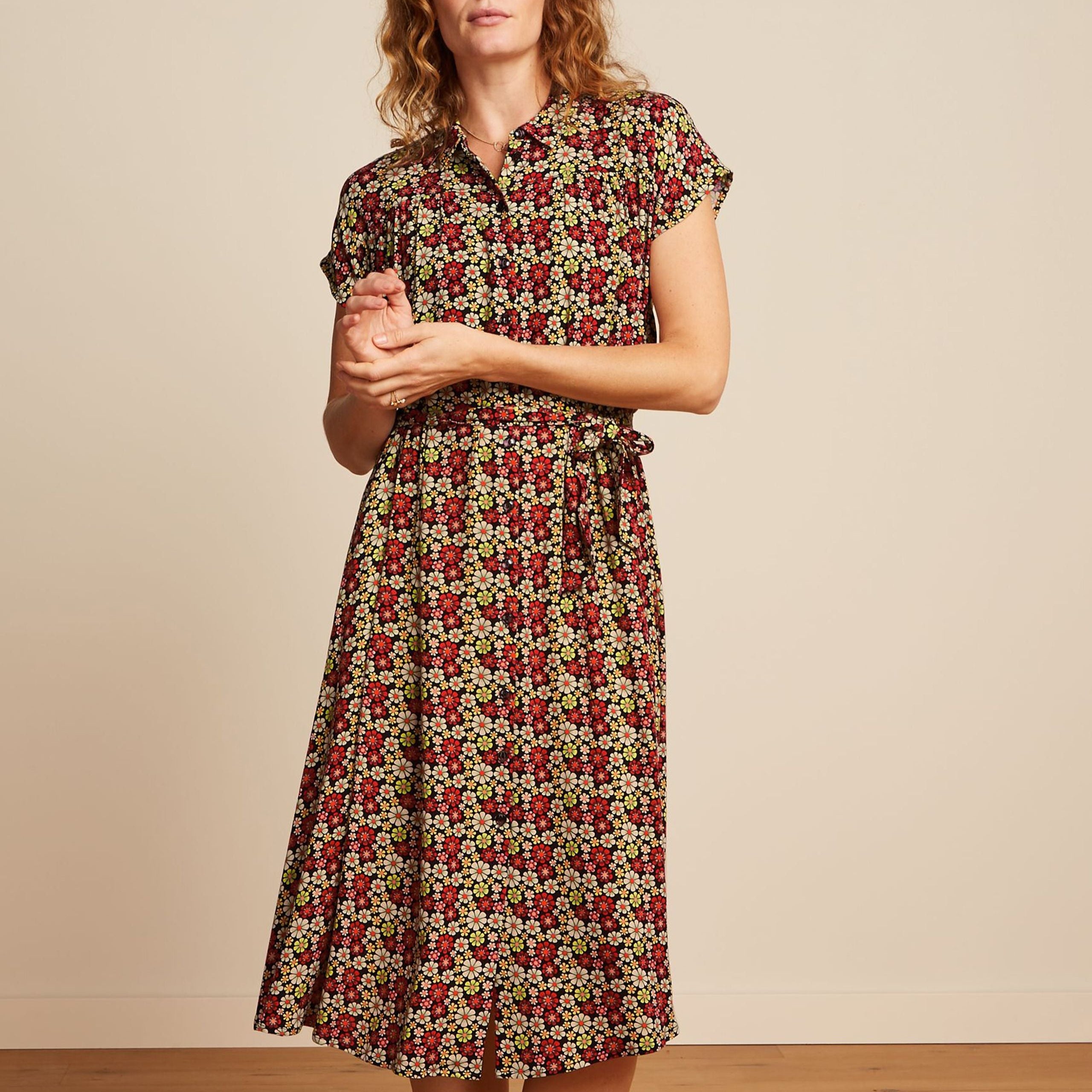 King Louie Amy Dress "Jackie" Rot (Fiery Red)