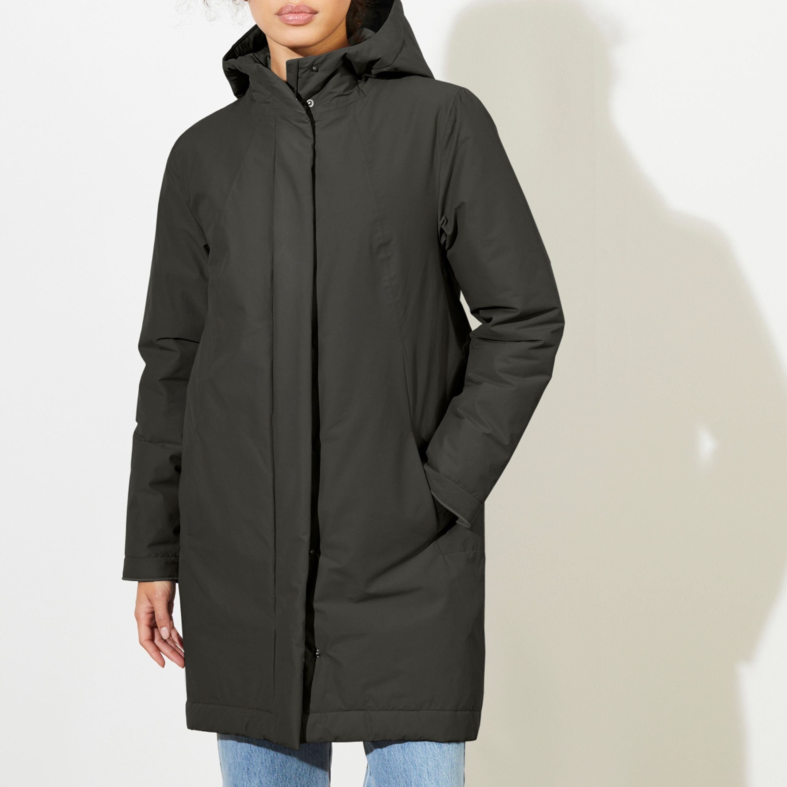 LangerChen Mantel "Ariza" Grün (Dark Olive)