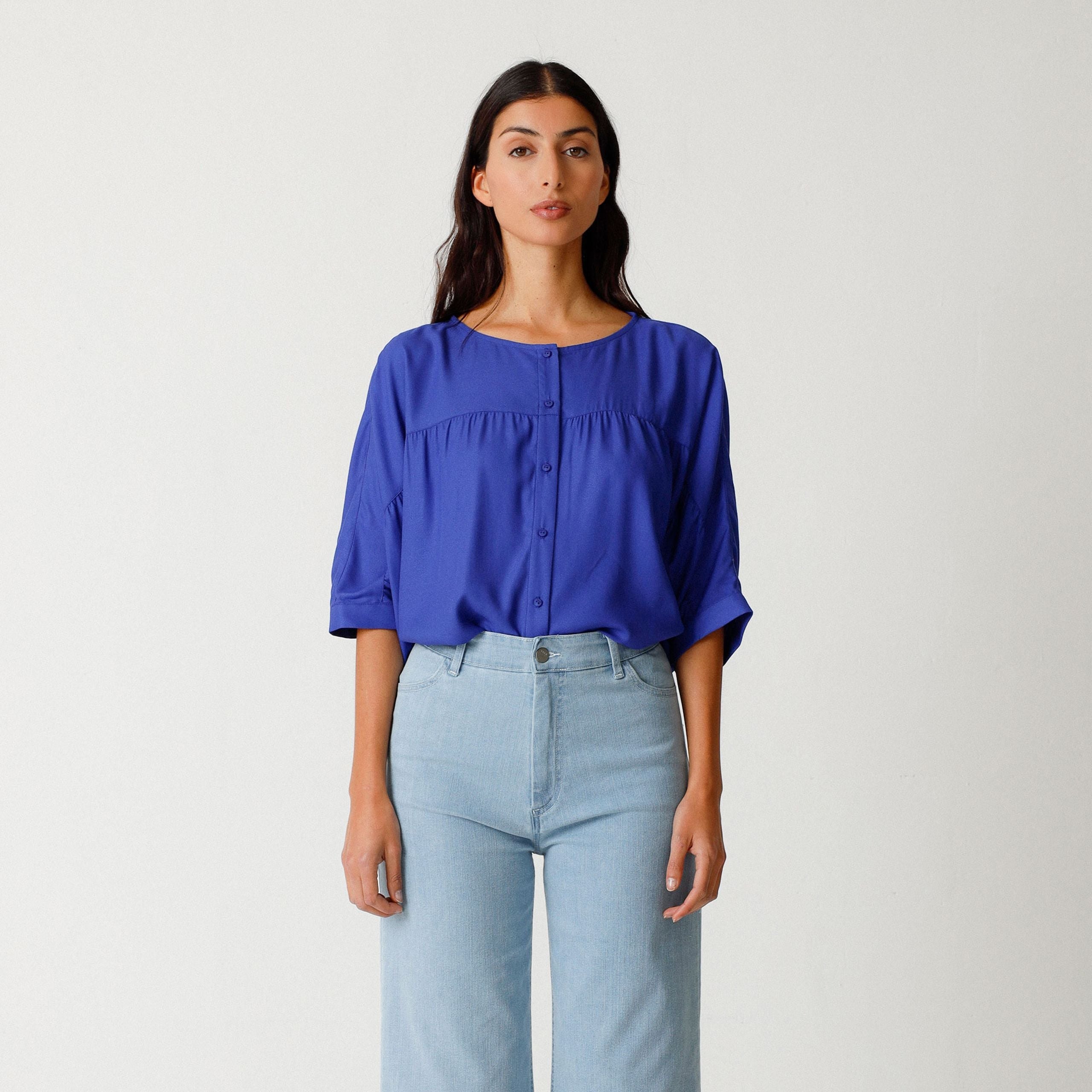 SKFK Bluse "TILDE" Blau (Royal Blue)