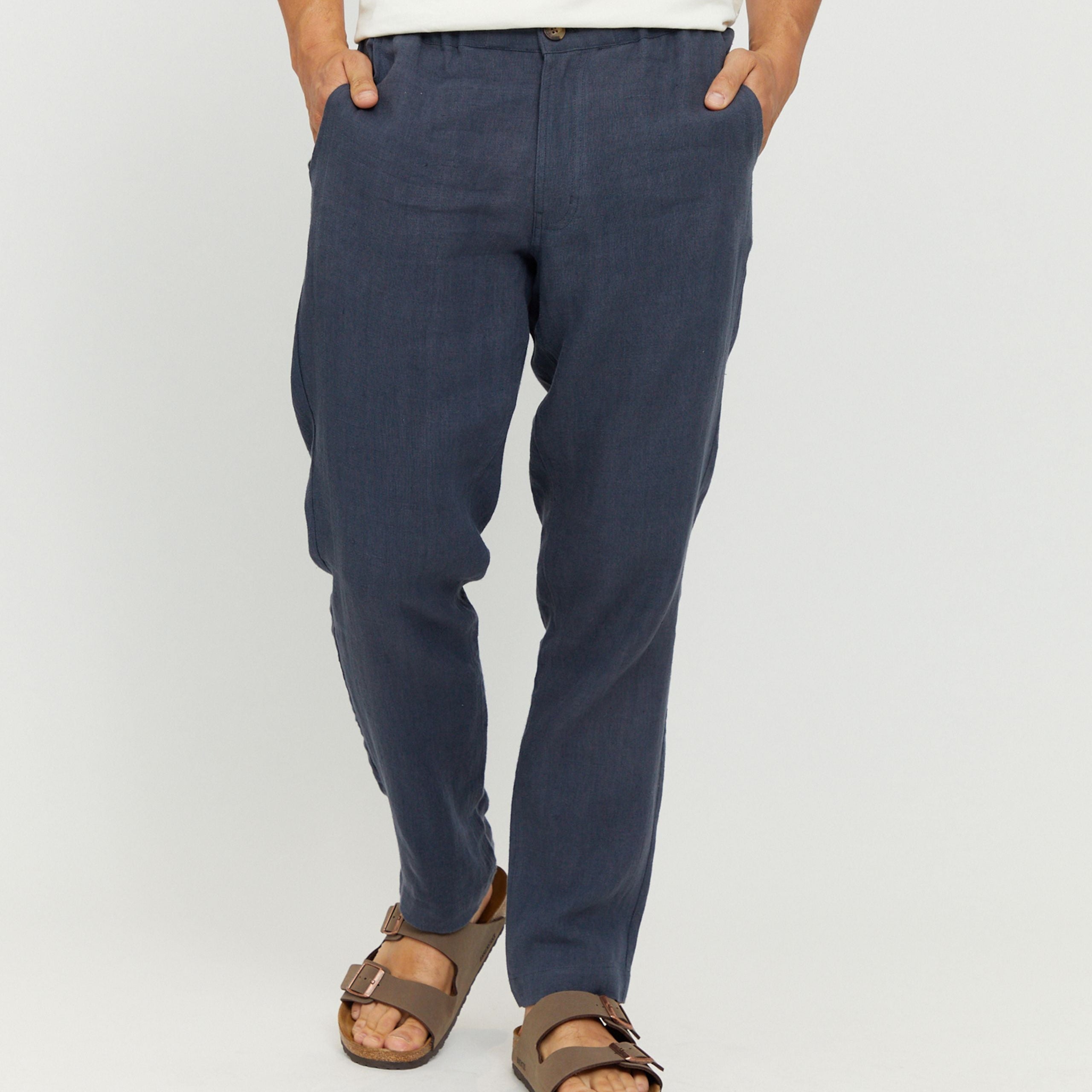 Mazine Linen Pants "Littlefield" S Blau (ink blue)