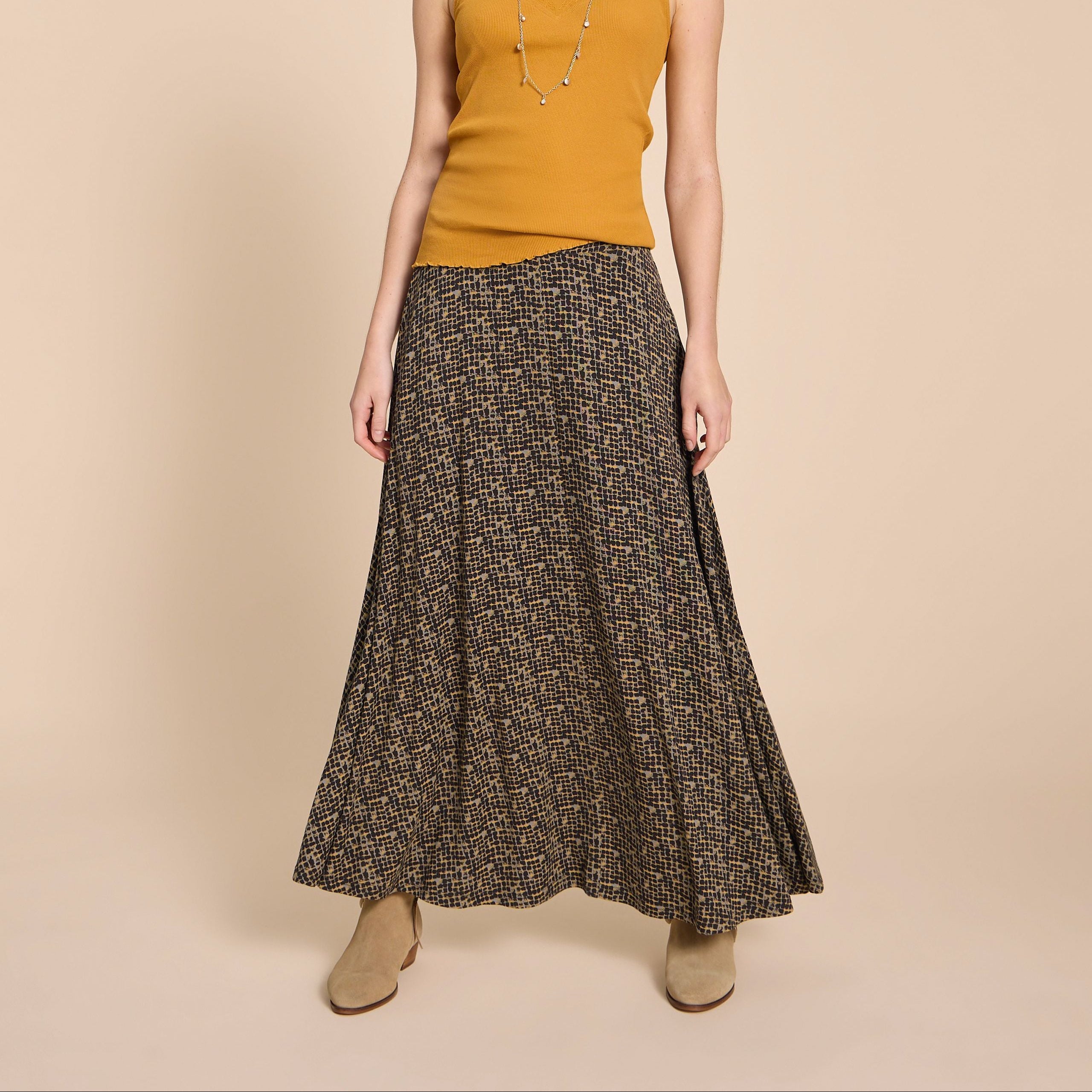 White Stuff Maxirock "Jada" Schwarz (Black)