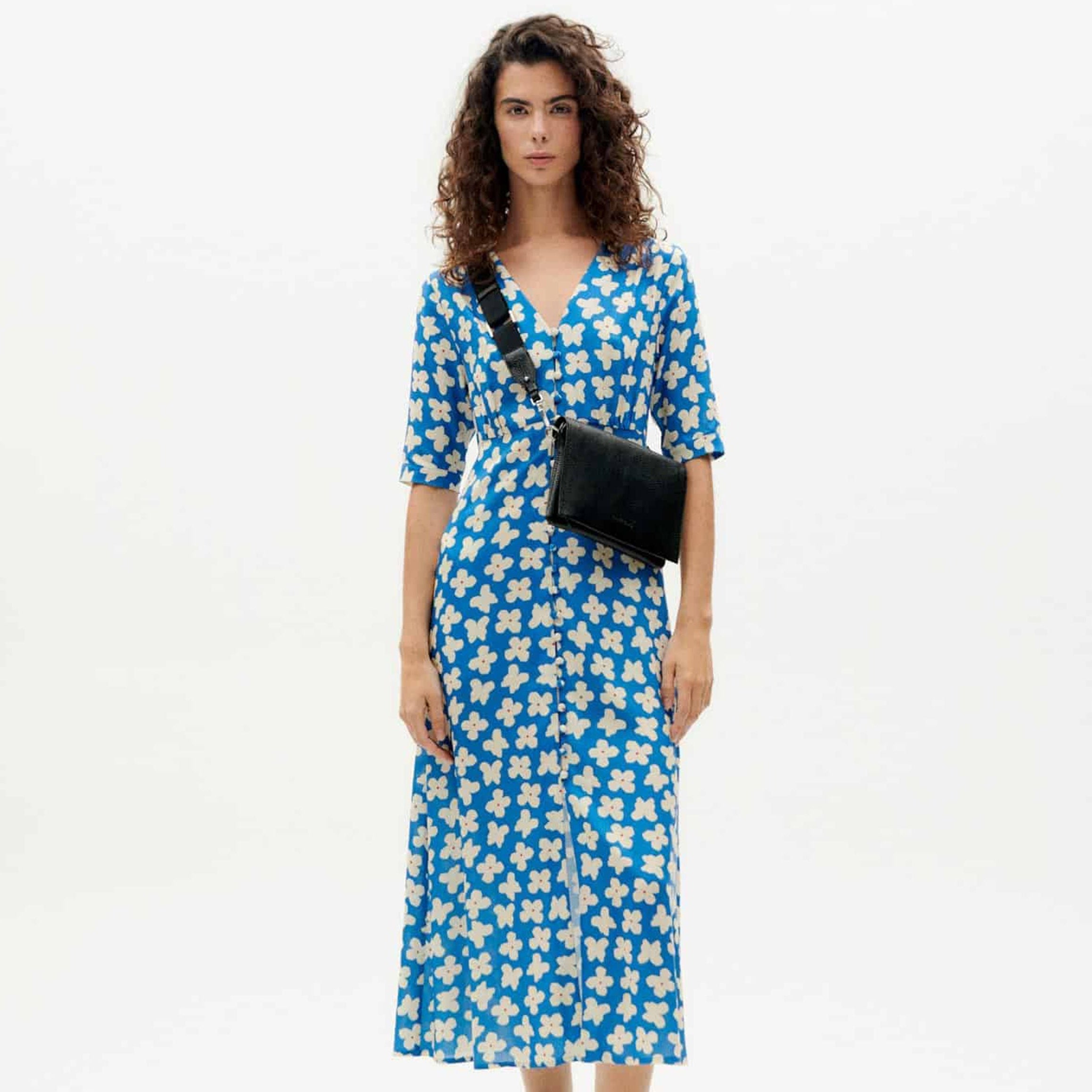 Thinking Mu Kleid "SMALL BUTTERFLY CAMELIA" XS Blau (Small Butterfly)