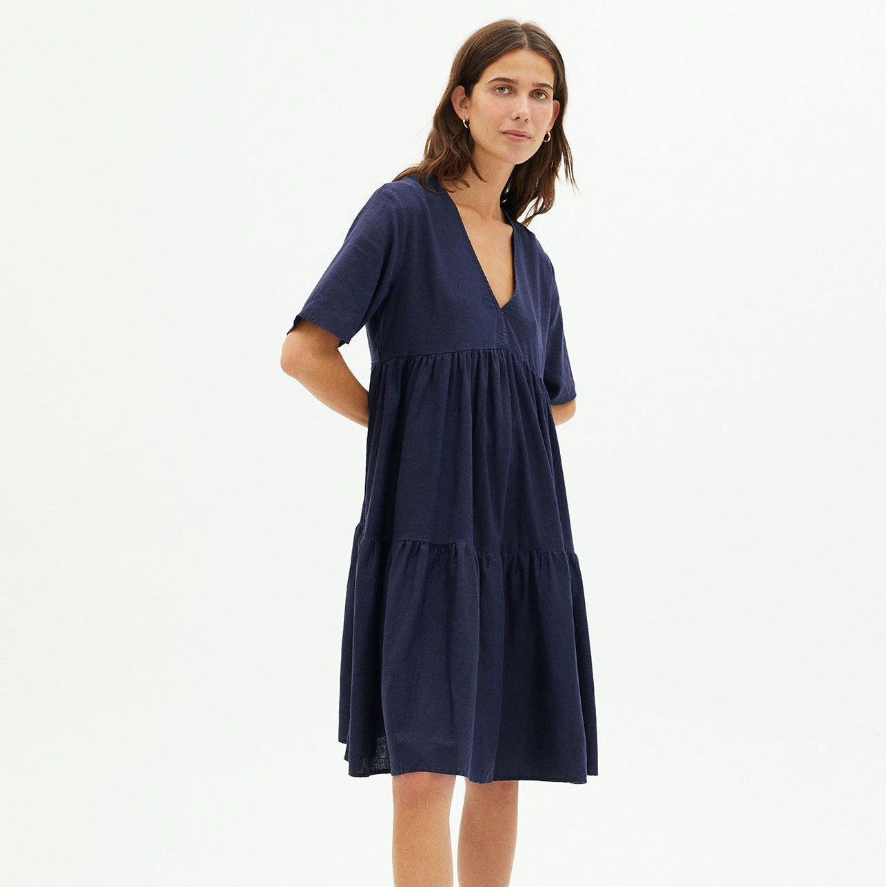 Thinking Mu Hanfkleid "Fresia" Blau (Navy)