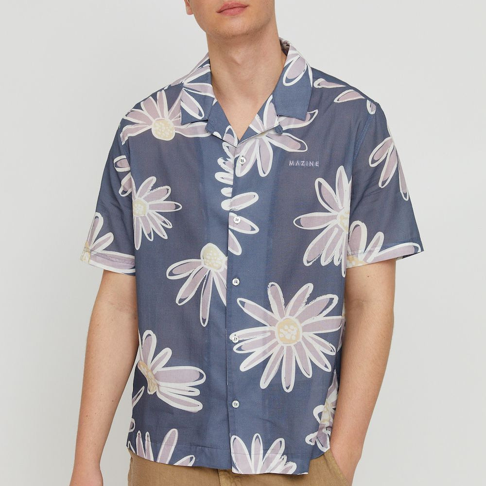 Mazine Kurzarm Hemd "Honolulu" Mehrfarbig (Indigo)