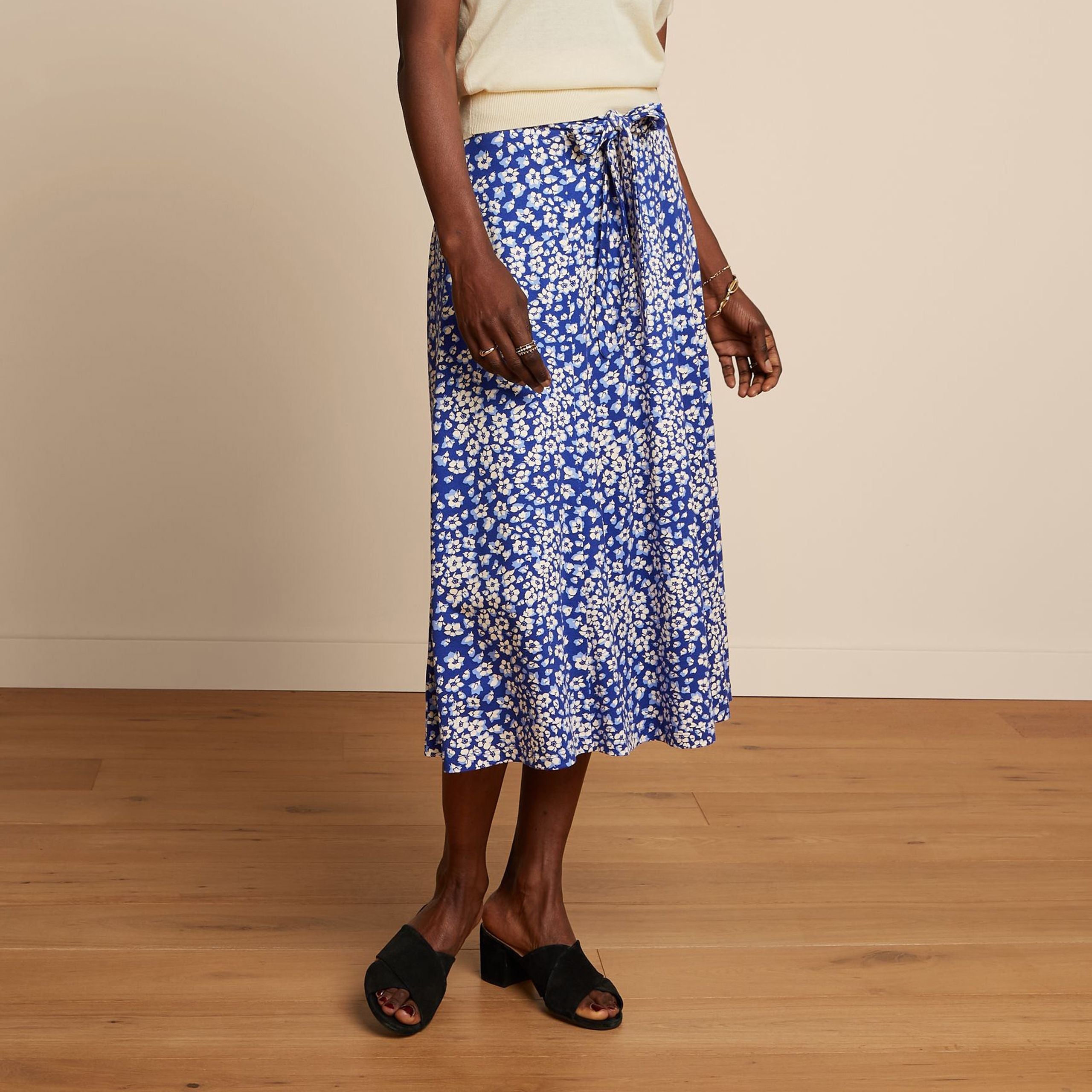 King Louie Judy Midi Skirt "Mercy" Blau (Deep Ultramarine)