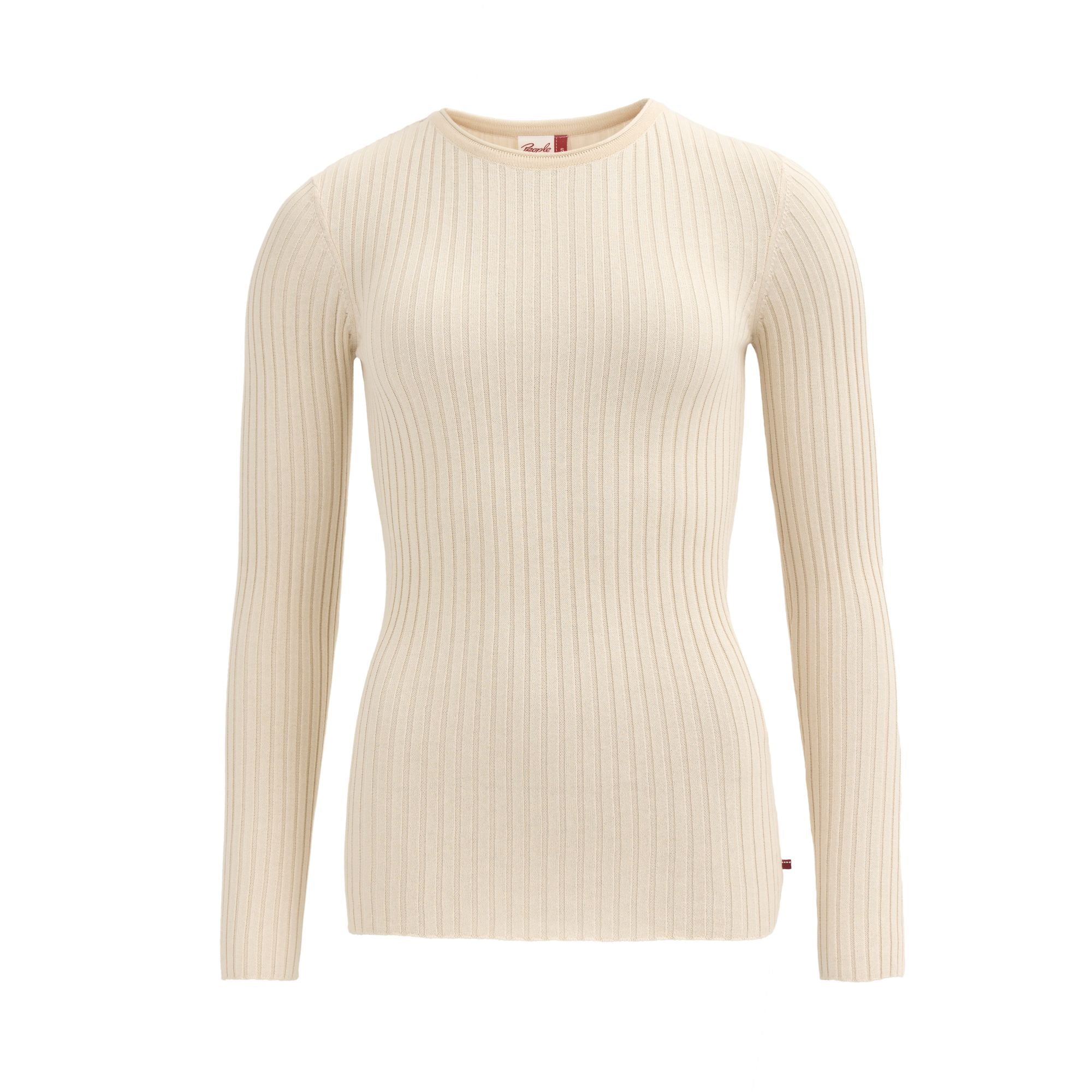 People Wear Organic Rippstrick Pullover Natur
