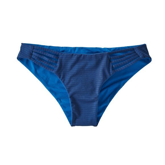 Patagonia Bikini Slip "Reversible Seaglass Bay Bottoms" S Blau (Ripple Superior Blue)