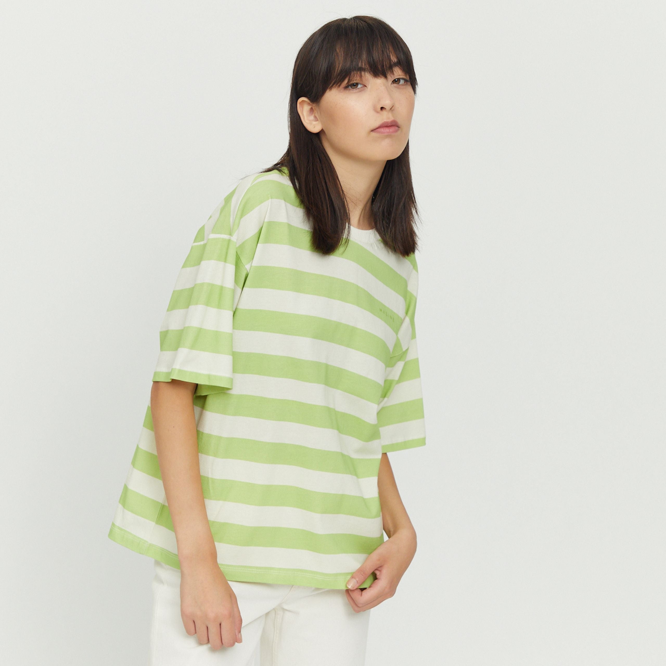 Mazine T-Shirt "Ravi" Grün (apple green offwhite)