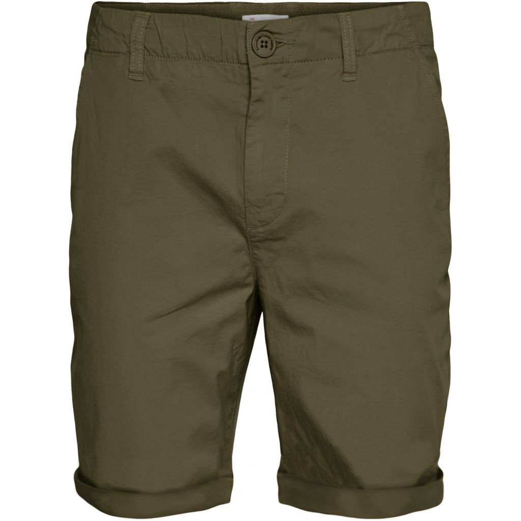 KnowledgeCotton Apparel Chino Shorts "CHUCK" Grün (Forrest Night)