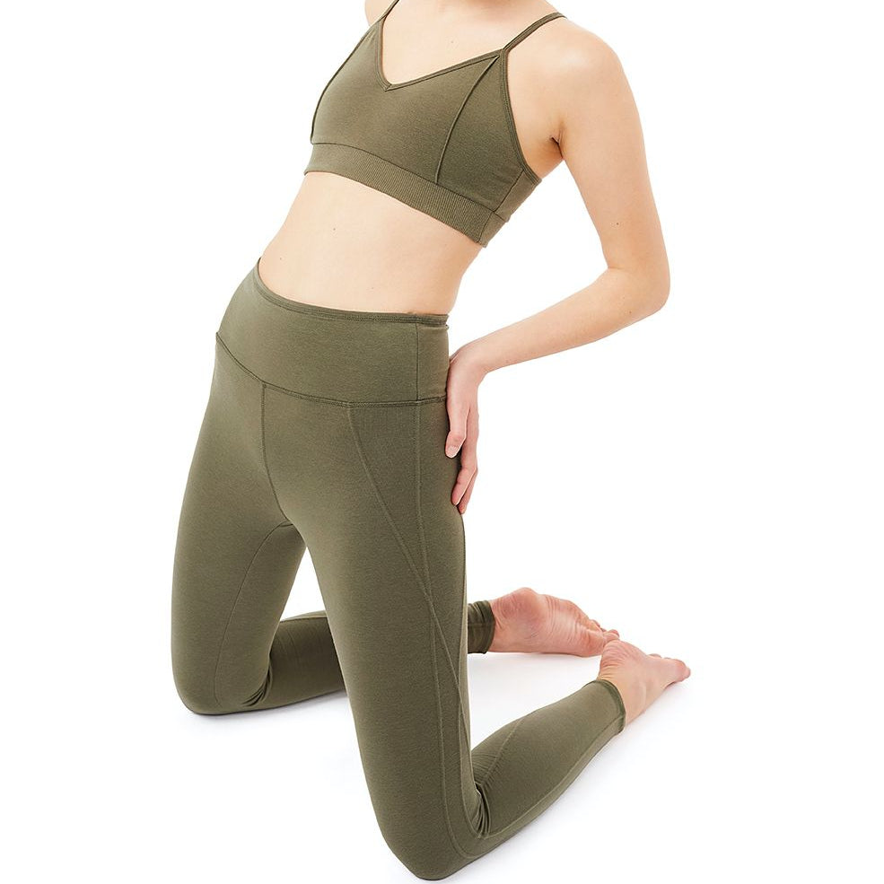 MANDALA Yoga Leggings "Miami Pants" Grün (olive)