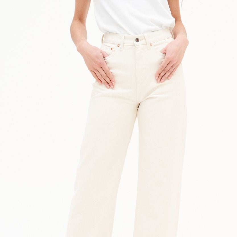 KUYICHI Jeanshose "Bobbie Barrel" Natur (Undyed)